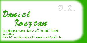 daniel kosztan business card